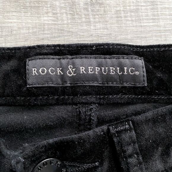 Rock & Republic Kashmiere Velvet Skinny Pants Leggings Size 8L - Picture 8 of 8